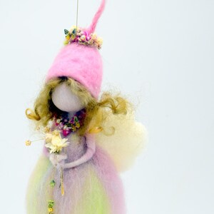 Waldorf-inspired needle felted fairy