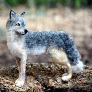 Needle felted wolf