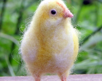 Needle felted yellow chick, spring home decoration, Easter chick decoration