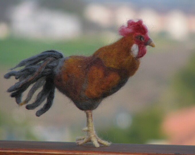 Needle Felted Rooster Etsy