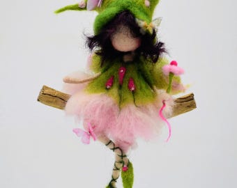OOAK Needle Felted Spring Fairy Doll
