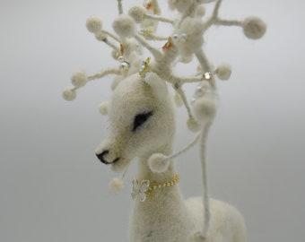 Christmas White Deer Art doll Home Decoration