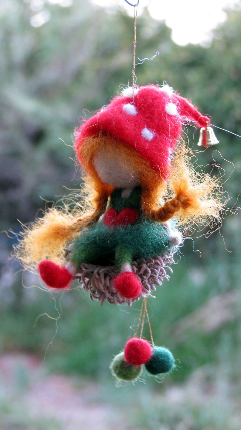 Christmas Felted Ornament Fairy Ornament Waldorf Inspired - Etsy