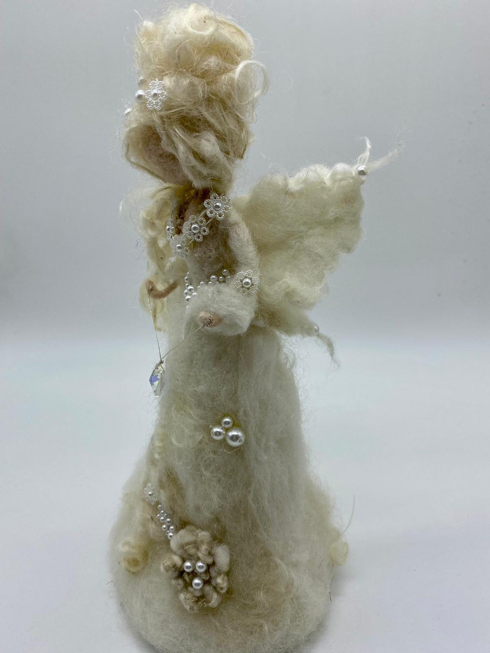 Angel Tree Topper Needle Felted Wandorf Inspired Decoration Etsy