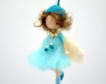 Christmas  ornament Christmas tree, Needle felted  Waldorf inspired doll, Romantic gift