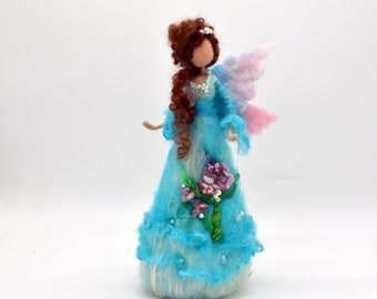 Needle Felted Flower Fairy – OOAK Art Doll