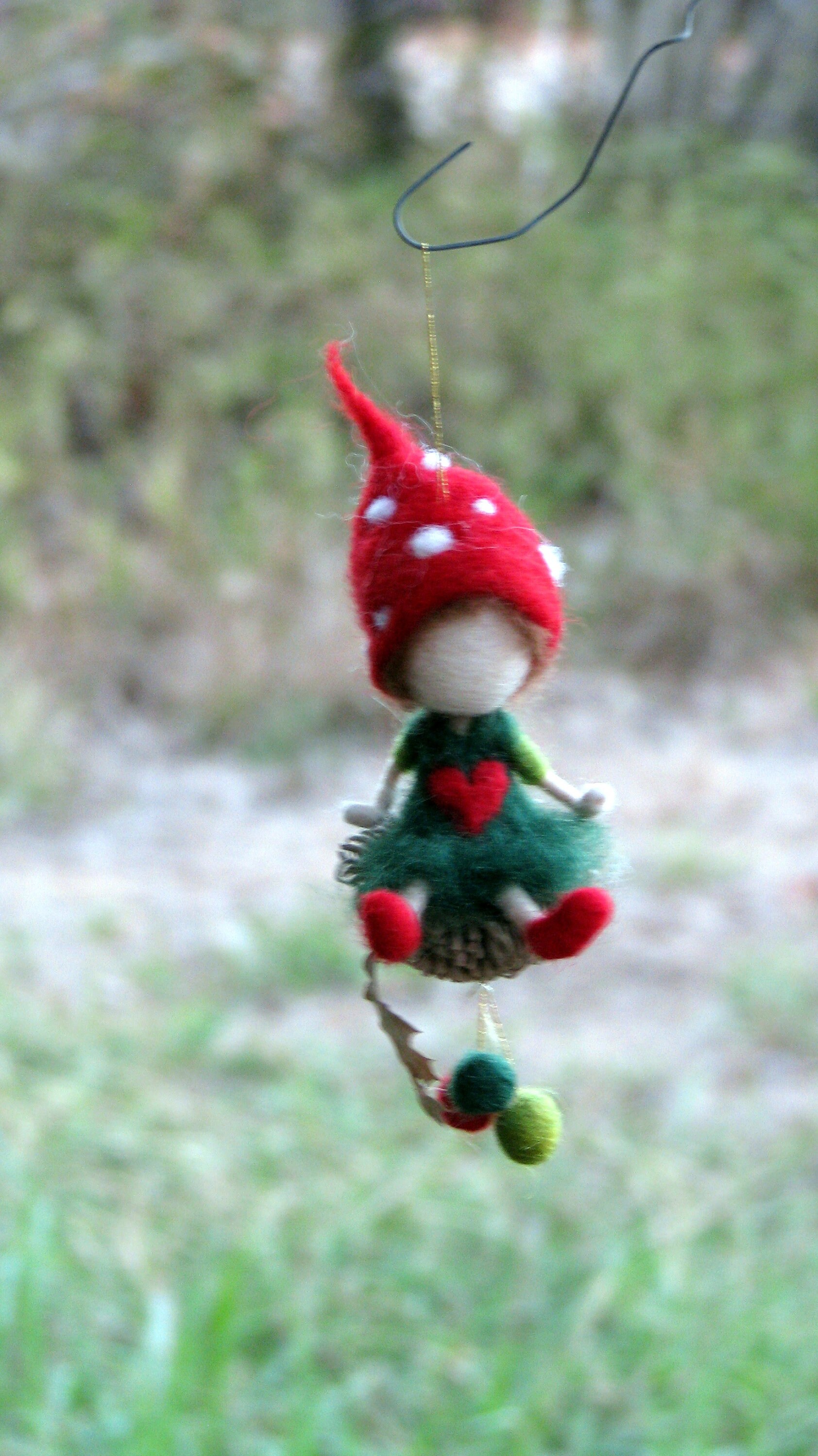 Christmas Felted Ornament Waldorf Inspired Gnome Nursery - Etsy UK