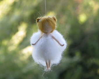 Christmas Felted Fairy Ornament,  Waldorf inspired Home decor