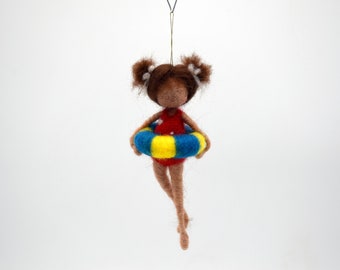 Needle-felted Summer Ornament