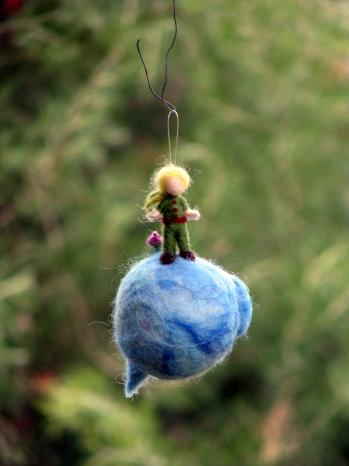 Christmas Ornament Little Prince on His Planet Needle Felted | Etsy