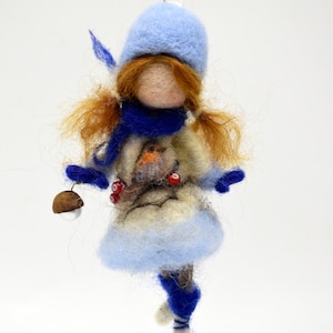 Christmas ornament Doll Needle felted ornament Waldorf inspired doll