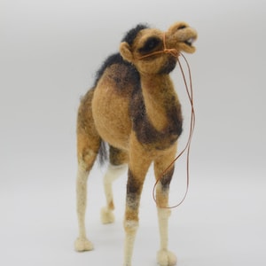 Needle felted camel
