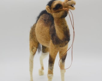 Needle felted camel