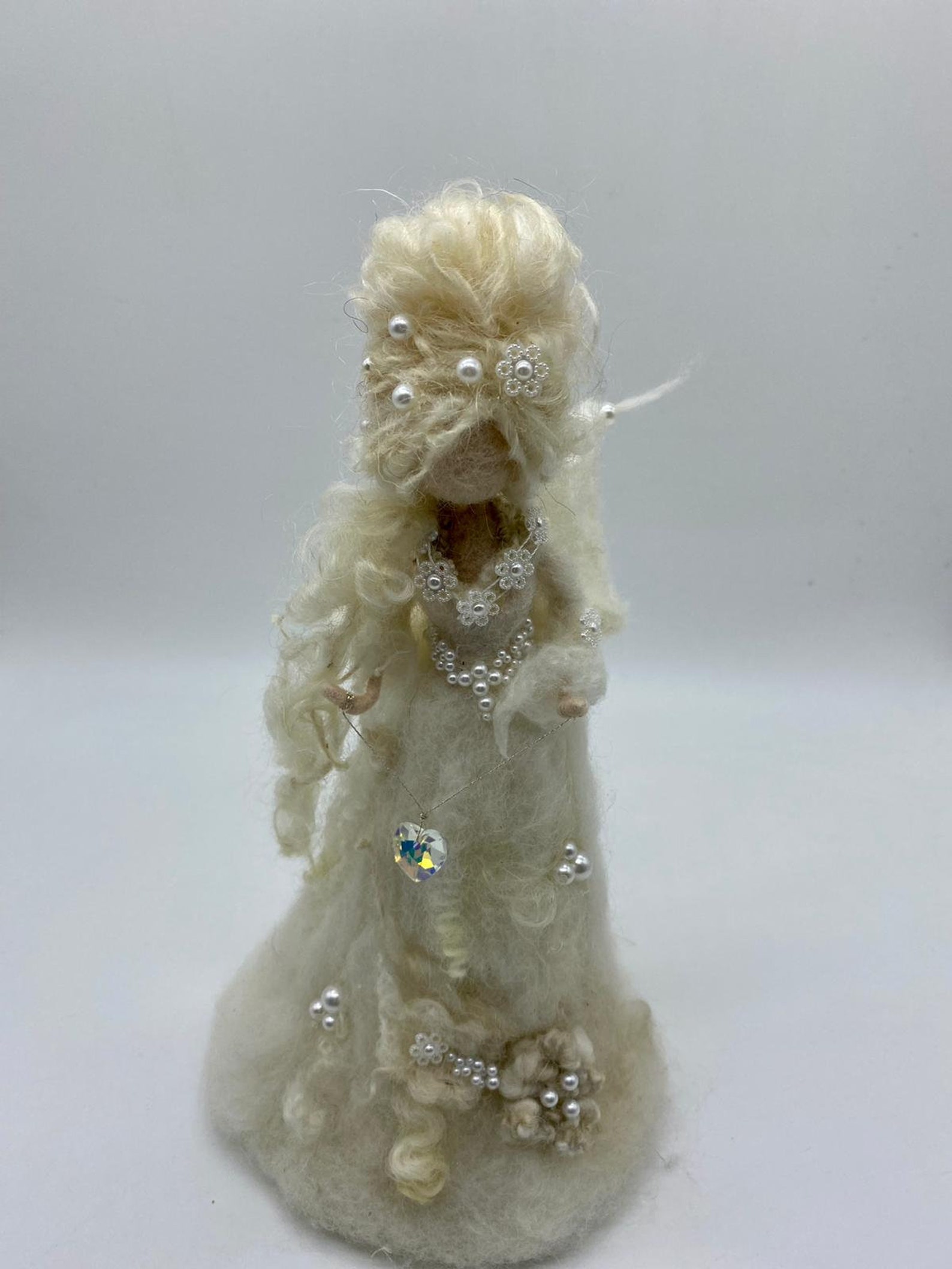 Angel Tree Topper Needle Felted Wandorf Inspired Decoration Etsy