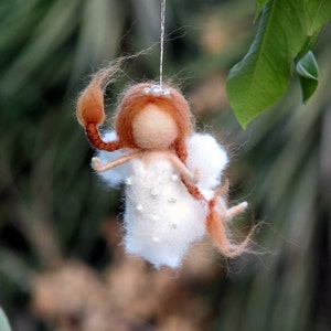 Needle felted fairy Christmas ornament home decor