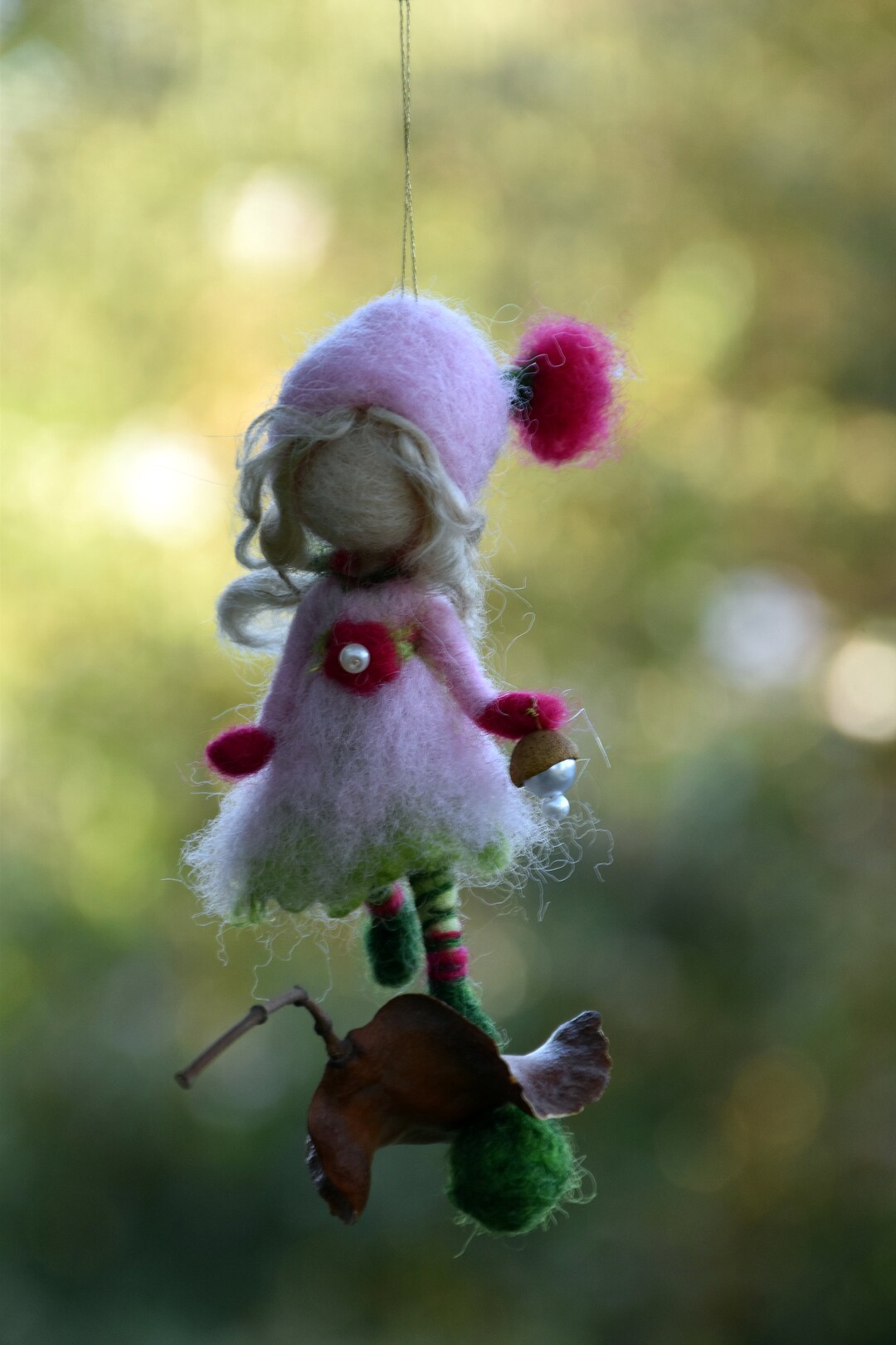 Needle Felted Christmas Doll Ornament - Etsy