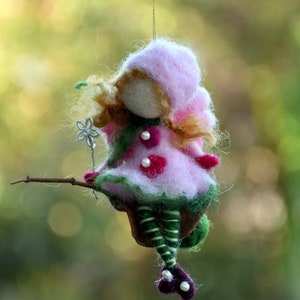 Christmas Angel ornament Tree ornament Fairy ornament Needle felted fairy Waldorf inspired doll Home decor Angel ornamnet