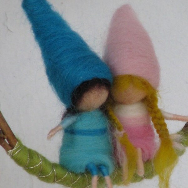 Needle felted decoration, Spring is time of love