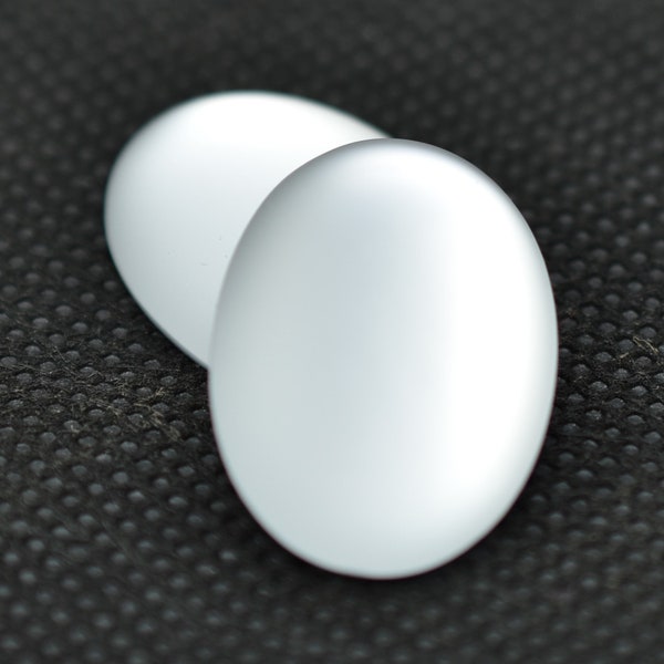 18.5x13.5mm Oval Lunasoft Cabochon - Ice, Pearl - Quantity 1 - Luna Lucite Cabochon