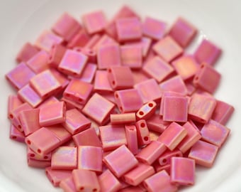 5MM Tila 5 grams Beads Matte Opaque Red AB Miyuki No. 408Fr