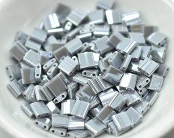 5MM Tila 5 grams Beads Opaque Gray Luster Miyuki No. 443