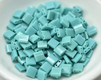 5MM Tila 5 grams Beads Opaque Turquoise Green Miyuki No. 412
