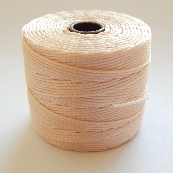 1 Spool Macrame Crochet S-Lon Tex 210 Nylon bead Cord Kumihimo Vanilla Stringing 77 Yards