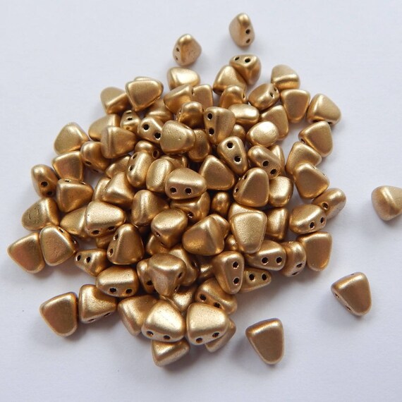 Matubo GemDuo Beads Bronze Pale Gold 10 Grams
