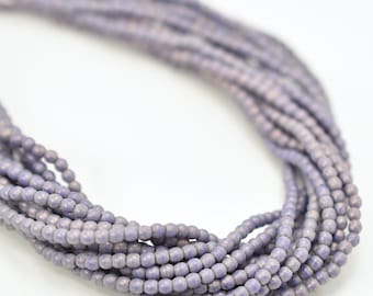 100 Beads - 2mm Druk - Pacifica Elderberry - Czech Glass Rounds