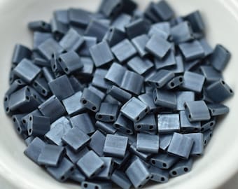 5MM Tila 5 grams Two Hole Beads Gunmetal Matte Miyuki No. 2001