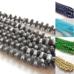 5x9mm Peanut - 50 Beads - Choose Color - Czech Glass