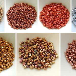 Minos Par Puca® 5 grams - Matte Metallics, Choose Color - 2.5x3mm Cylinder Czech Glass Beads