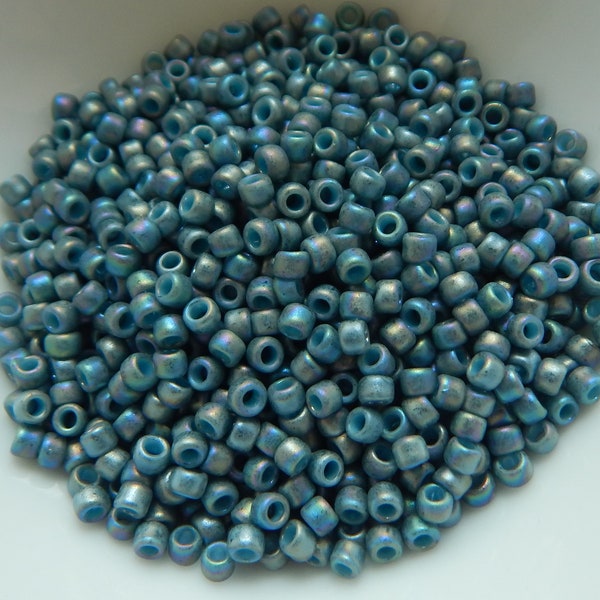 8/o TOHO 25 grams Semi Glazed Rainbow - Blue Turquoise Seed Beads No. 2635f