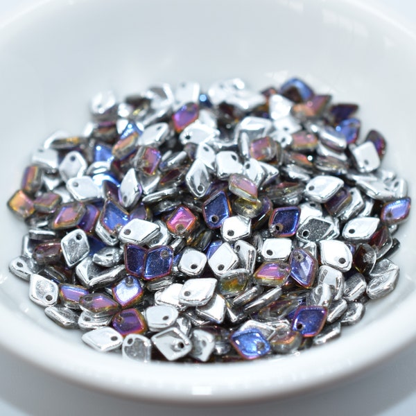 5mm Dragon® Scale Drop 5 grams Crystal Volcano Czech Glass Beads