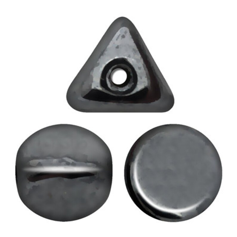 Jet Hematite Ilos\u00ae par Puca\u00ae Paris 50 Beads Czech Glass