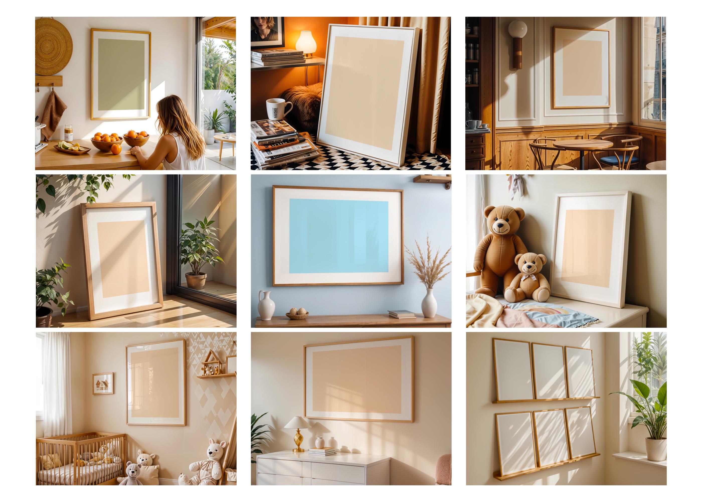 32 Frames Mockup PSD Bundle Set, Frame Mockup Bundle, PSD Frame Bundle ...