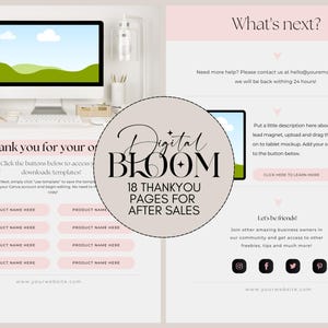 18 Etsy Shop Thankyou Pages, Editable, Canva Templates Bundle, Customisable Pages, Thankyou Page Templates, Etsy Templates For Canva