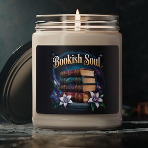 Bookish Soul Scented Soy Candle: Cinnamon Vanilla, Cozy Home Decor