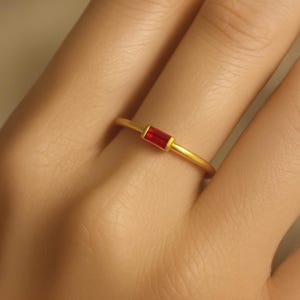Birthstone Ring Gift For Grandma, Custom Birthstone Ring, Birthstone Personalized Ring, Birthstone Baguette Ring, Birthstone Engagement Ring