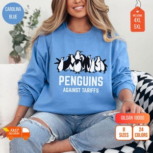 Sudadera de pingüinos contra aranceles, divertida contra Trump, FDT sutil y política, sudadera de protesta anti-MAGA, Resistencia de la Isla Heard, anti-Trump