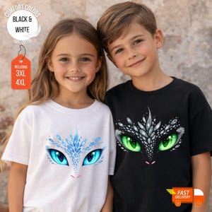 Maglietta Dragon Eye Youth, maglietta Sdentato, maglietta Light Fury Kids, felpa vintage Sdentato