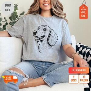 Dachshund Silhouette Comfort Colors T-Shirt: Dog Lover Shirt