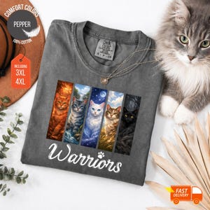 Warrior Cats Clan T-Shirt – ThunderClan, RiverClan, StarClan, WindClan, ShadowClan, Books lovers gift