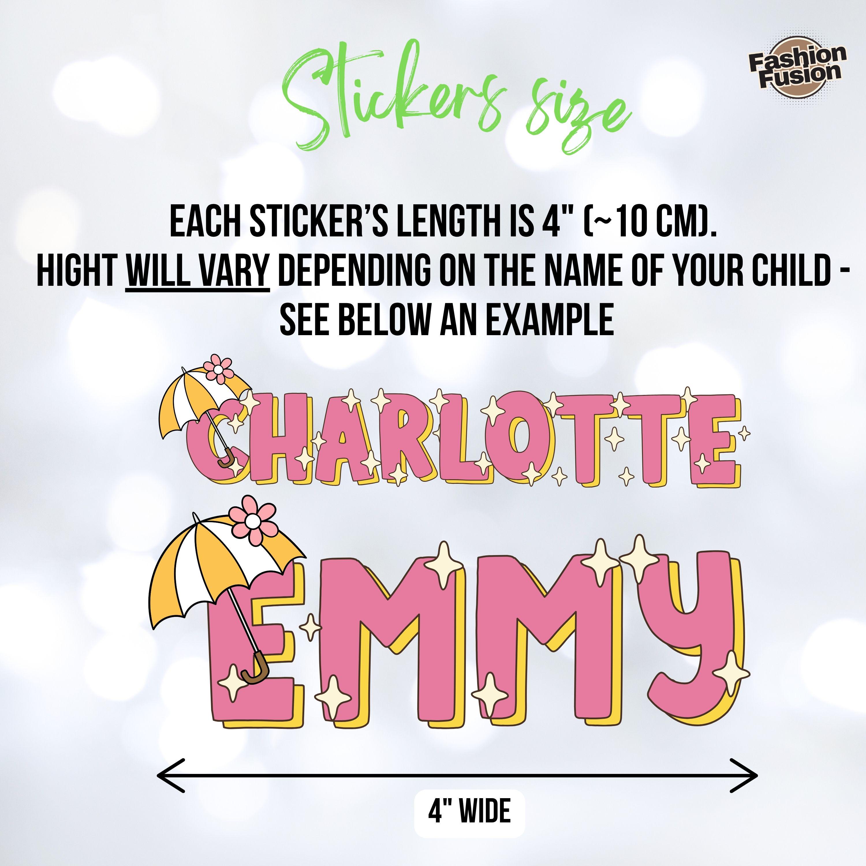 Custom Name Waterproof Vinyl Sticker: Personalized Back to School for ...