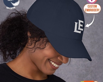 Custom Initials Hat, Embroidered Monogrammed Cap, Personalized Name Dad Hat