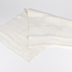 Vintage Ivory-colored Silk Scarf