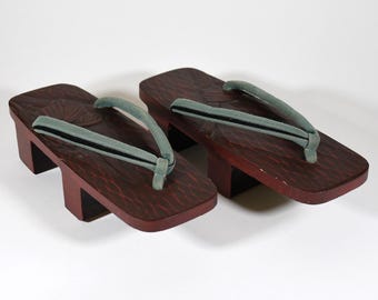 Vintage Japanese Lacquered Geta Sandals