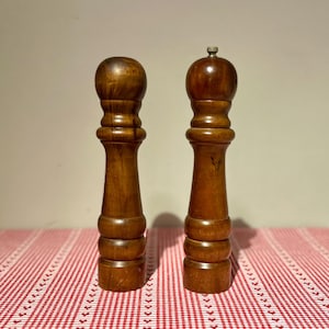 Vintage Wooden Salt Shaker and Pepper Mill