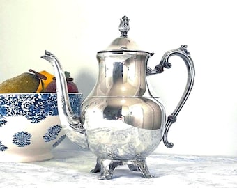 Vintage FB Rogers Silverplate Teapot/Footed Coffee Pot