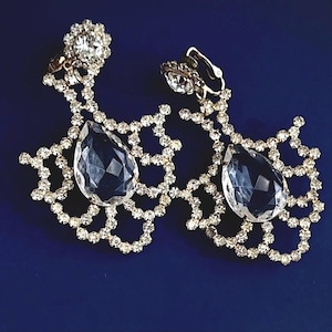 Vintage Costume Chandelier Earrings